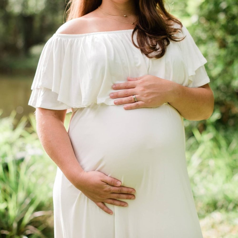 White maternity dress